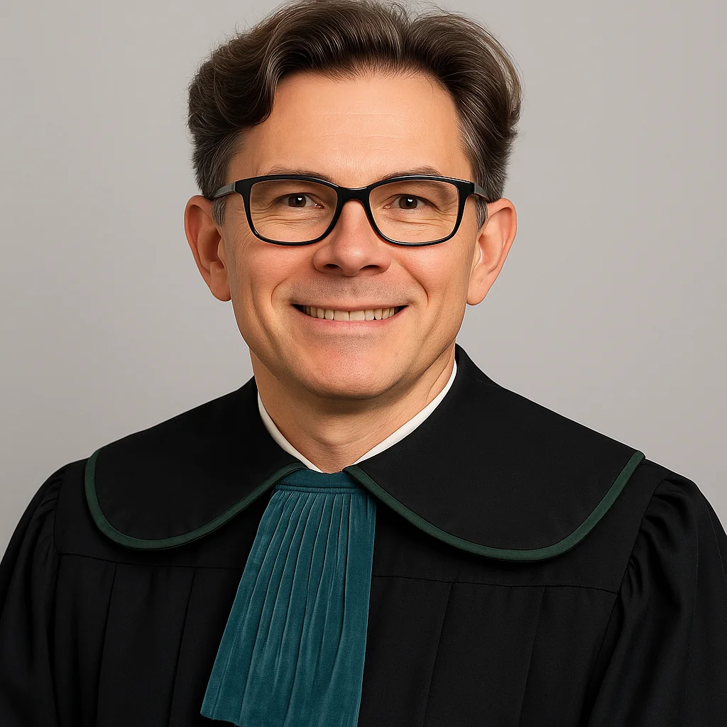 Adwokat Piotr Karczewski - Rozwody Ekspresowe Warszawa | 28 lat doświadczenia Adwokat Rozwodowy Warszawa - Piotr Karczewski w todze adwokackiej, specjalista prawa rodzinnego